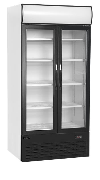 TFW-FSC1000H 2-dörrars displaykyl med skärm