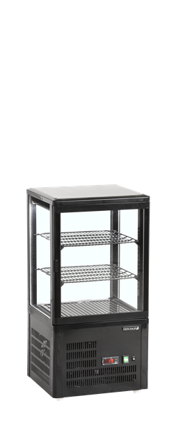 TFW-UPD60-BLACK Kyld glasdisplay i bordsmodell för presentation och fö