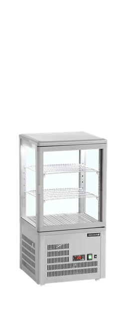 TFW-UPD60-GREY Kyld glasdisplay i bordsmodell för presentation och för
