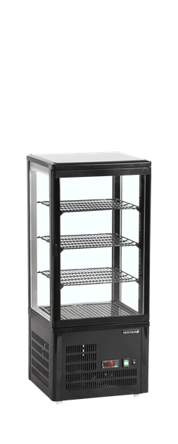 TFW-UPD80-BLACK Kyld glasdisplay i bordsmodell för presentation och fö