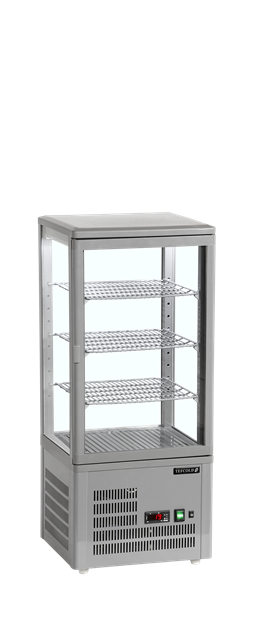 TFW-UPD80-GREY Kyld glasdisplay i bordsmodell för presentation och för