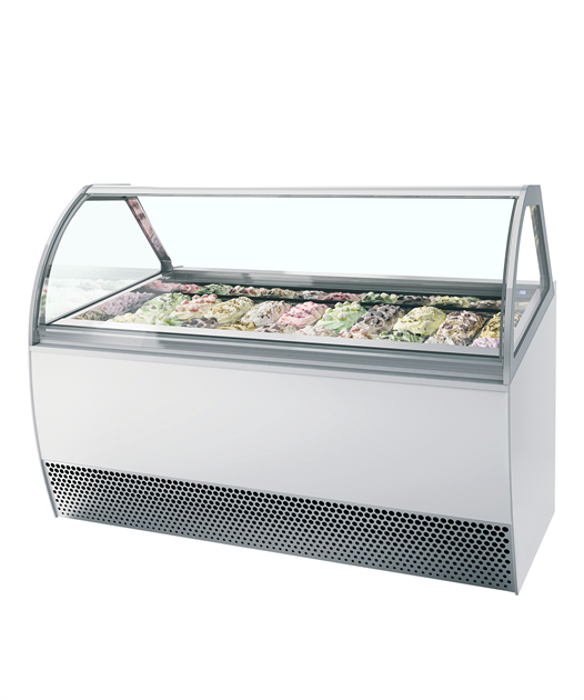 TFW-MILLENNIUM LX20 Professionell ventilerad displayfrys för 20 skopgl