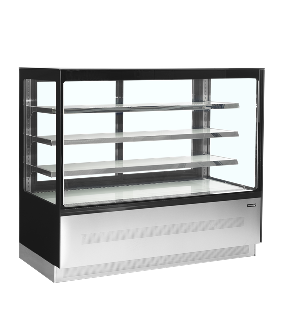 TFW-LPD1503F/BLACK Kyld glasdisk med extra hyllutrymme