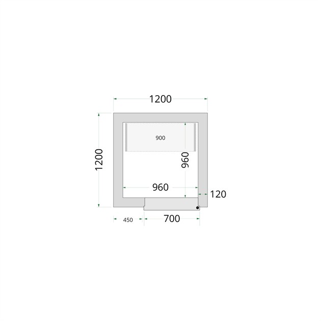 TFW-CR 120x120x220 Kylrumspaneler med 120 mm isolering