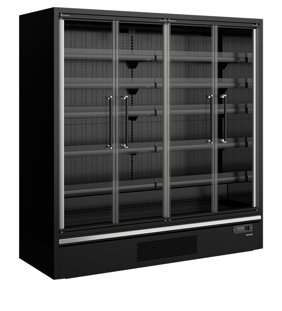 TFW-Galaxy+ GP20FGD Maxi Black 880 mm djup multideck-kyl med dörrar