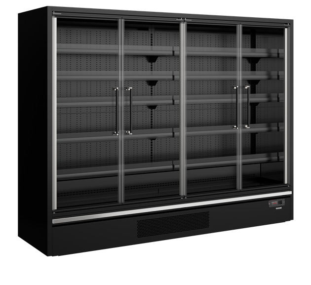 TFW-Galaxy+ GP26FGD Maxi Black 880 mm djup multideck-kyl med dörrar