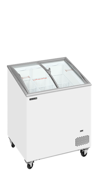 TFW-IC201SCEB Frysbox med kurvade skjutlock i glas