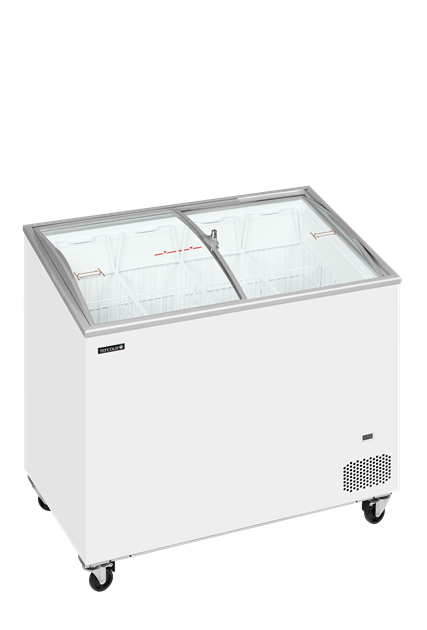TFW-IC301SCEB Frysbox med kurvade skjutlock i glas