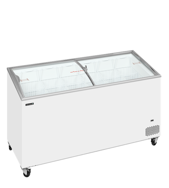 TFW-IC501SCEB Frysbox med kurvade skjutlock i glas
