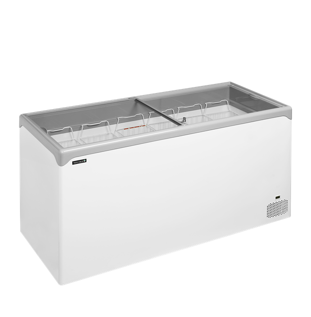 TFW-NIC501SC Elegant frysbox med platta skjutlock i glas