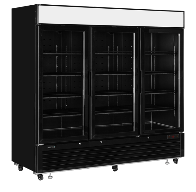 TFW-LGF7500B Elegant svart displayfrys med huv