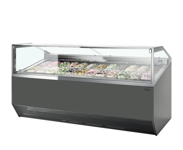 TFW-SUPER CAPRI 18 Premiumdisplay för kulglass med dubbelt luftflöde